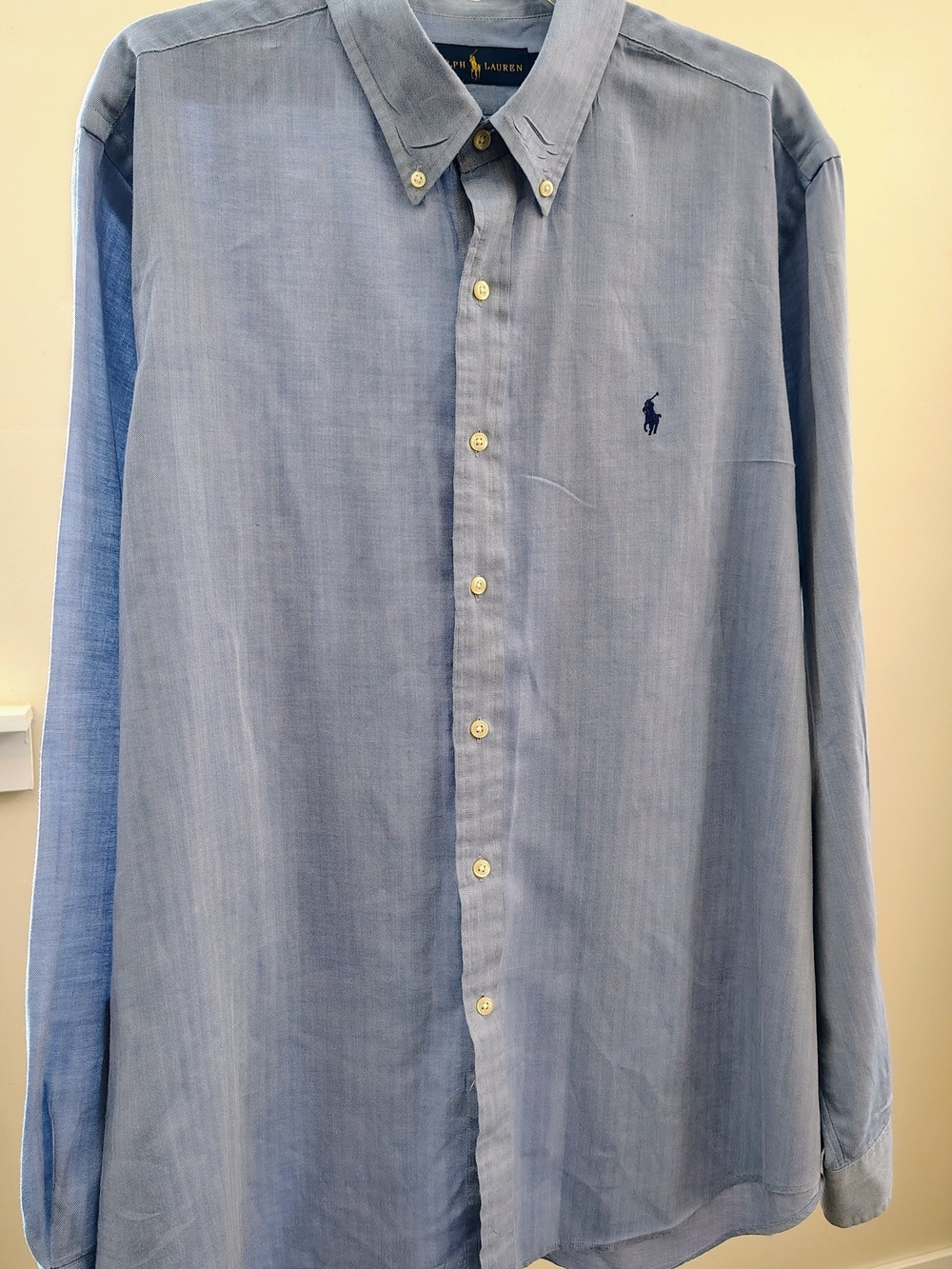 Polo by Ralph Lauren Light Blue Button-Down Shirt with Navy Pony